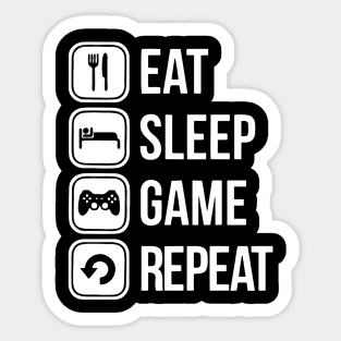 Eat sleep GAME repeat Sticker